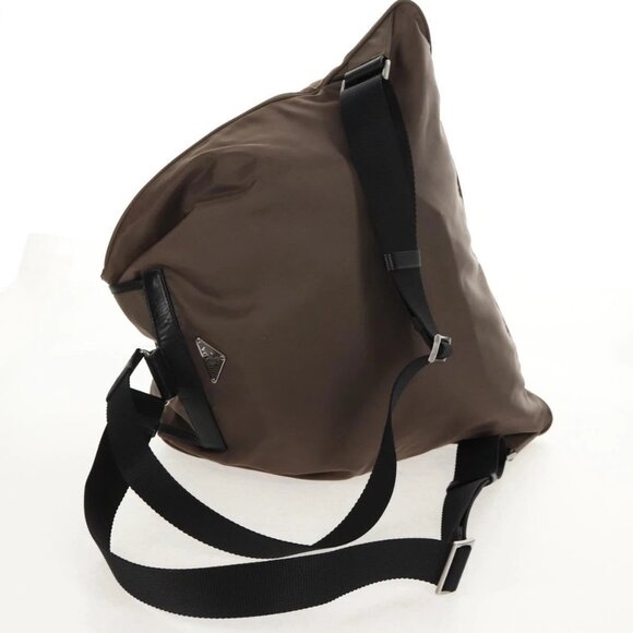 PRADA Backpack Nylon Gray Silver main image 4